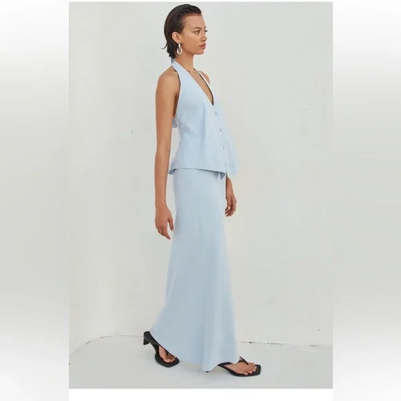 Brioni Linen Maxi Skirt and one back Vest - Picture 3 of 5